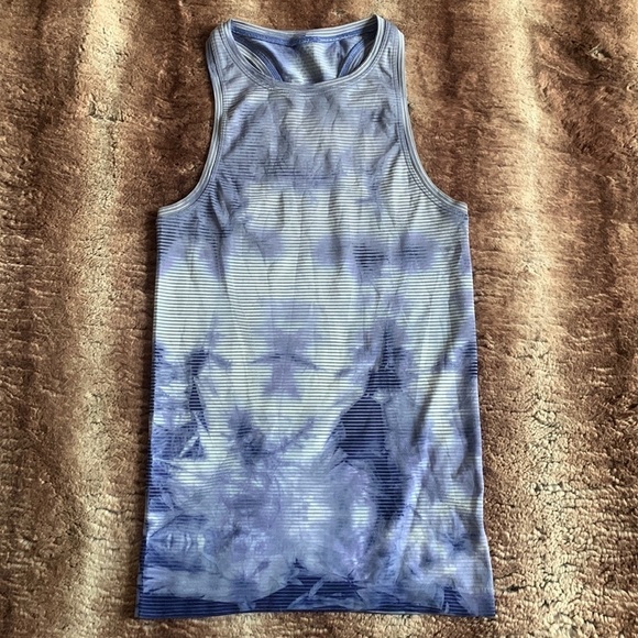 Lululemon Swiftly Tech Tank 2.0 Wash Shibori Stripe Midnight Orchid - Picture 1 of 5